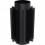Труба-радиатор 0.5м, стальной д.200