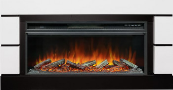 Каминокомплект Modern 42 (Разборный) - Белый с черным с очагом Vision 42 LOG LED Каминокомплект Modern 42 (Разборный) - Белый с черным с очагом Vision 42 LOG LED