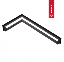 Решётка Kratki Luft 560х560х120 45S угловая черная Решётка Kratki Luft 560х560х120 45S угловая черная