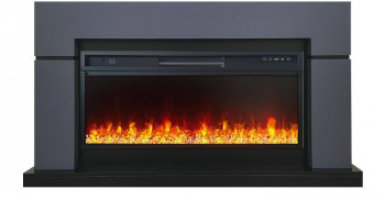 Каминокомплект Lindos V42 SFT (Разборный) - Серый графит (Ширина 1470мм) с очагом Vision 42 LED Каминокомплект Lindos V42 SFT (Разборный) - Серый графит (Ширина 1470мм) с очагом Vision 42 LED