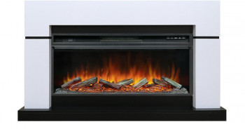 Каминокомплект Lindos V42 SFT (Разборный) - Белый с черным (Ширина 1470мм) с очагом Vision 42 LOG LED Каминокомплект Lindos V42 SFT (Разборный) - Белый с черным (Ширина 1470мм) с очагом Vision 42 LOG LED