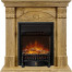 Каминокомплект Dublin (деревянный) RUSTIC (Разборный) - Дуб натуральный с очагом Fobos FX M Black RC