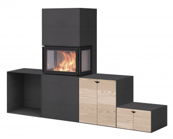 Печь-камин Nordpeis Box Black + топка N-20U Печь-камин Nordpeis Box Black + топка N-20U