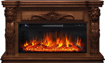 Каминокомплект Windsor 42 - Темный дуб с очагом Vision 42 LOG LED