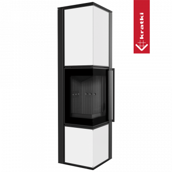 Печь Kratki PRO TORA/L 8 кВт, белое стекло Печь Kratki PRO TORA/L 8 кВт, белое стекло