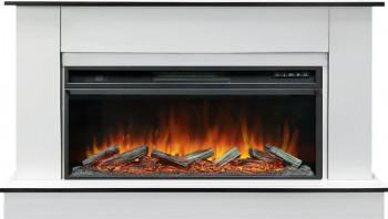 Каминокомплект Scandic V42 (Разборный) - Белый с очагом Vision 42 LOG LED Каминокомплект Scandic V42 (Разборный) - Белый с очагом Vision 42 LOG LED