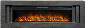 Каминокомплект Line 60 Dark Grey (Разборный) - Темный серый с очагом Vision 60 LOG LED Каминокомплект Line 60 Dark Grey (Разборный) - Темный серый с очагом Vision 60 LOG LED