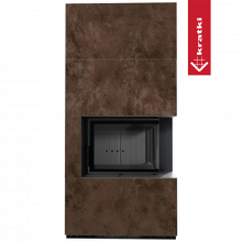 Каминокомплект Kratki PRO FLOKI OXIDE MORO угловое стекло справа Каминокомплект Kratki PRO FLOKI OXIDE MORO угловое стекло справа