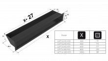 Решетка Kratki Люфт Kratki черная 6x100